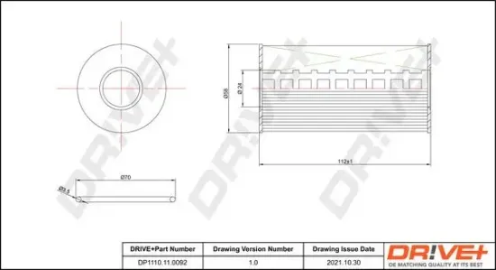 Ölfilter Dr!ve+ DP1110.11.0092 Bild Ölfilter Dr!ve+ DP1110.11.0092