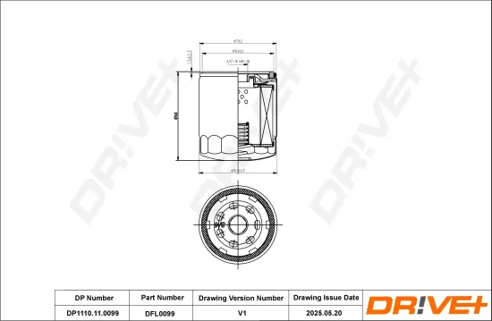 Ölfilter Dr!ve+ DP1110.11.0099 Bild Ölfilter Dr!ve+ DP1110.11.0099