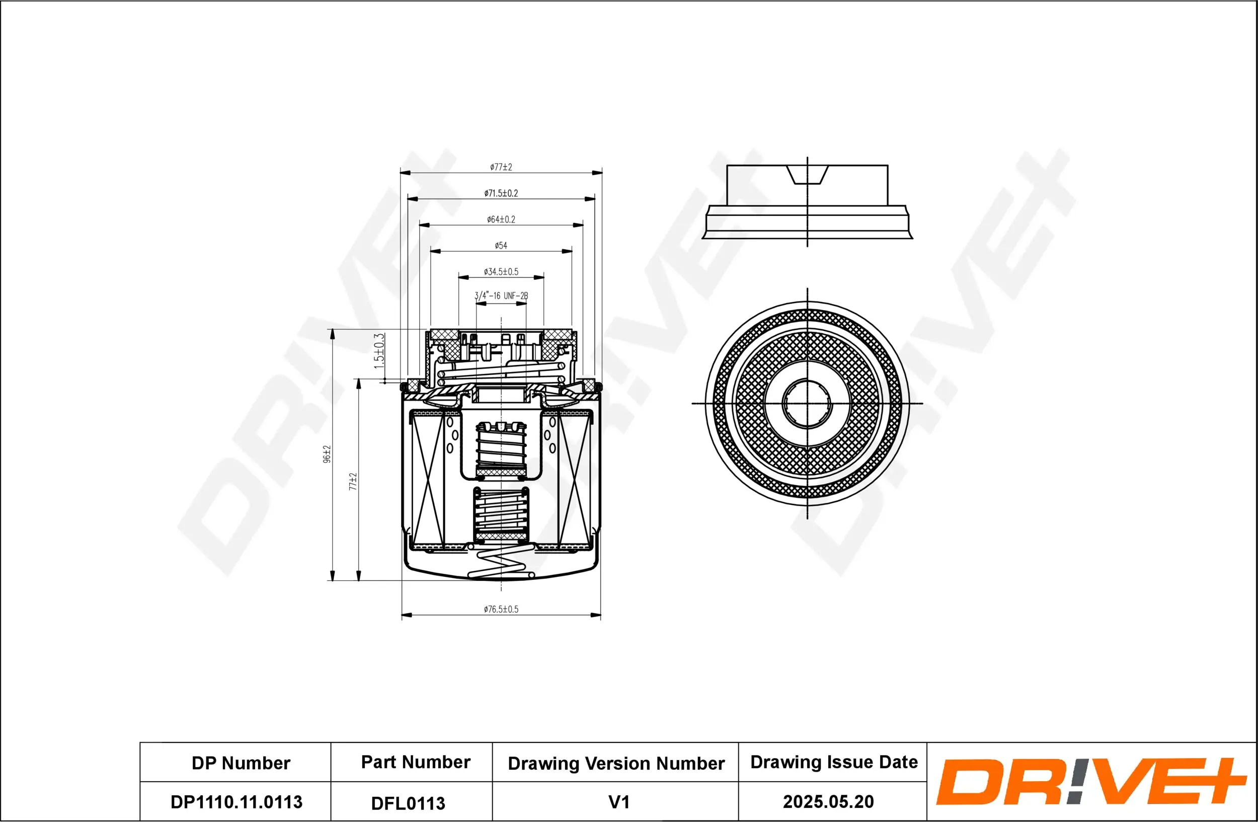 Ölfilter Dr!ve+ DP1110.11.0113