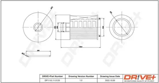 Ölfilter Dr!ve+ DP1110.11.0120 Bild Ölfilter Dr!ve+ DP1110.11.0120