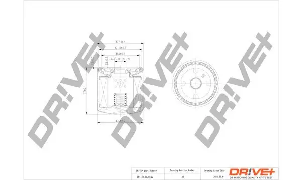 Ölfilter Dr!ve+ DP1110.11.0122