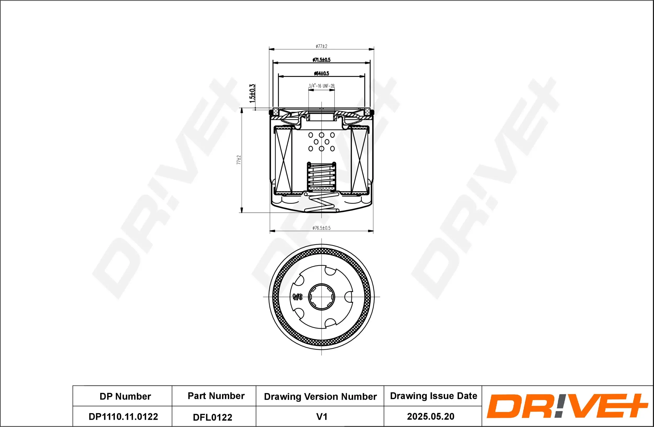Ölfilter Dr!ve+ DP1110.11.0122