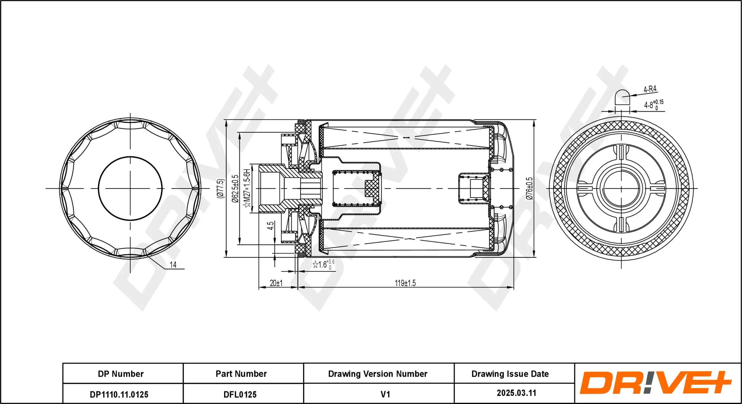 Ölfilter Dr!ve+ DP1110.11.0125