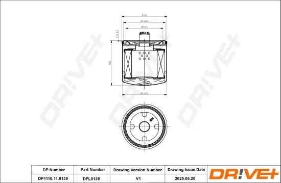 Ölfilter Dr!ve+ DP1110.11.0139 Bild Ölfilter Dr!ve+ DP1110.11.0139