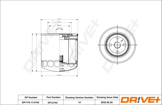 Ölfilter Dr!ve+ DP1110.11.0142 Bild Ölfilter Dr!ve+ DP1110.11.0142