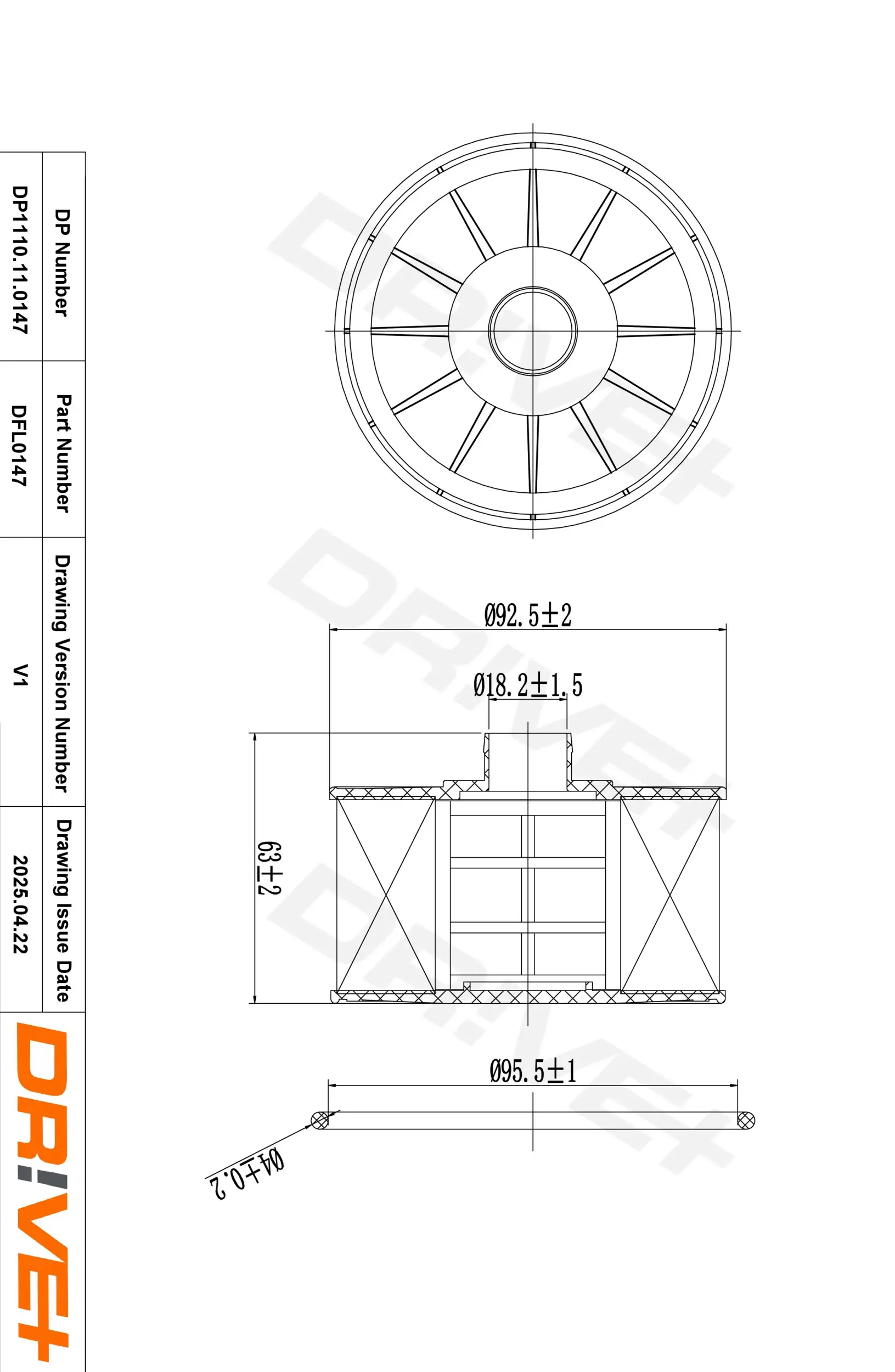 Ölfilter Dr!ve+ DP1110.11.0147