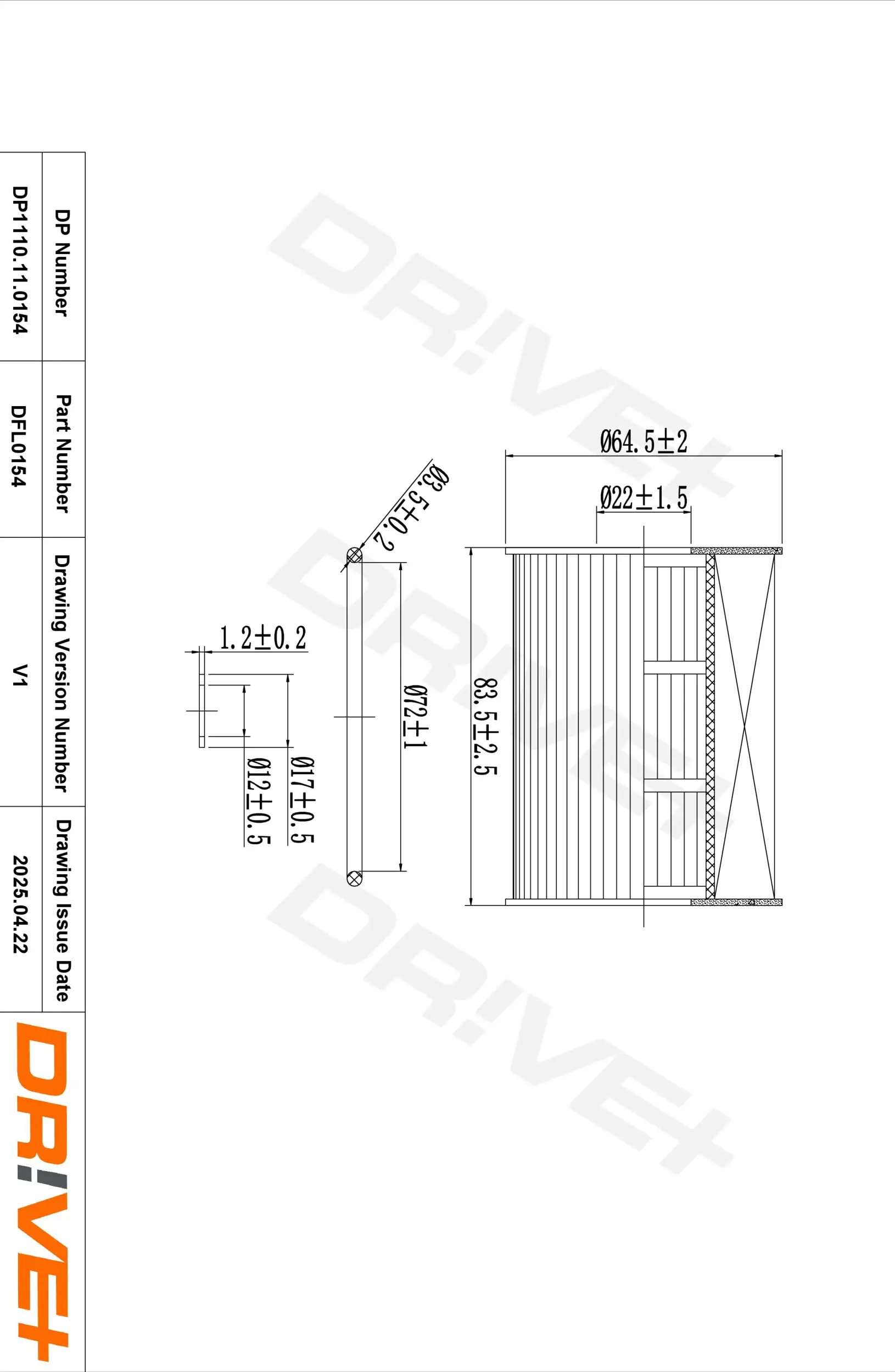 Ölfilter Dr!ve+ DP1110.11.0154