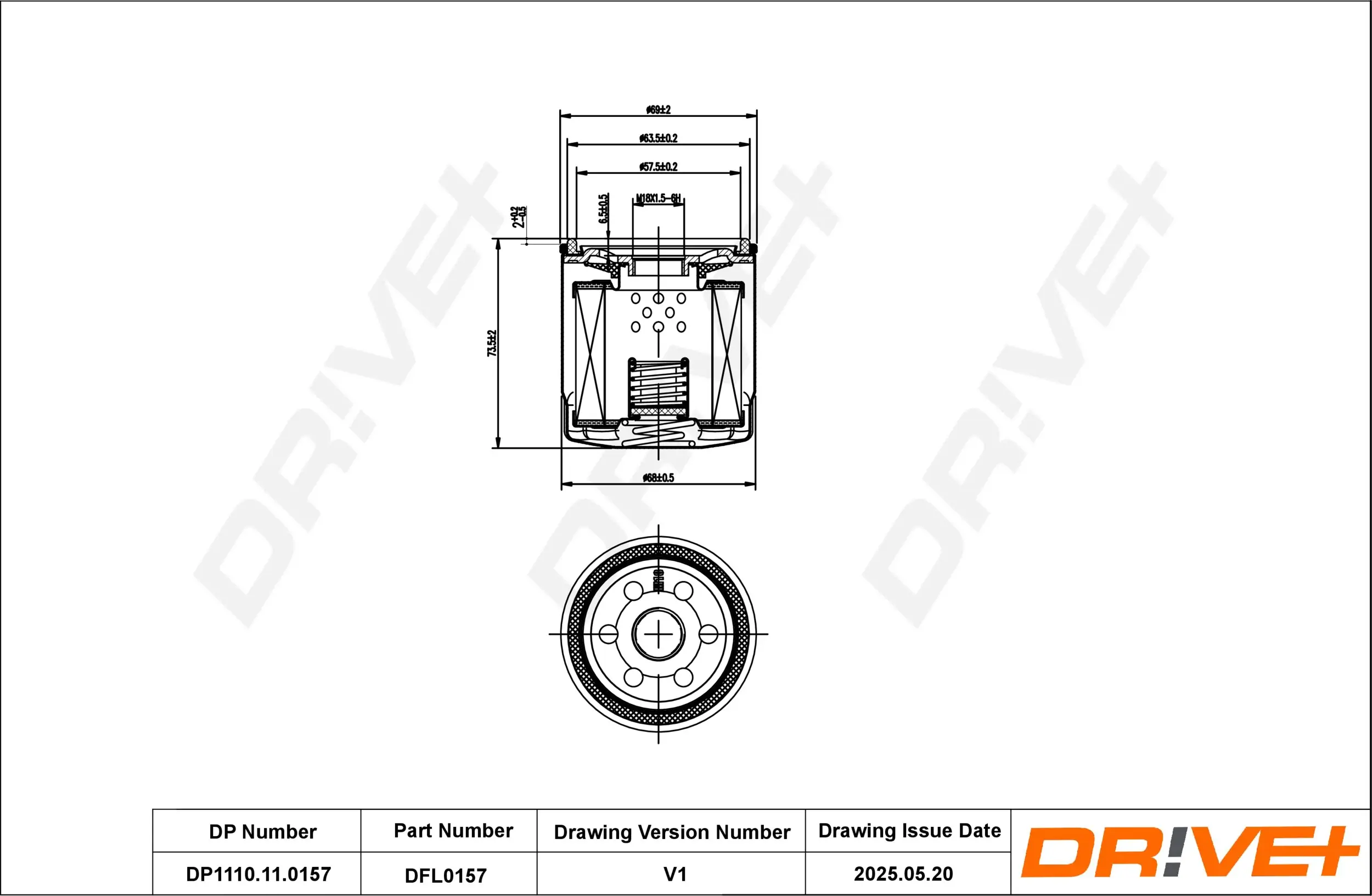 Ölfilter Dr!ve+ DP1110.11.0157