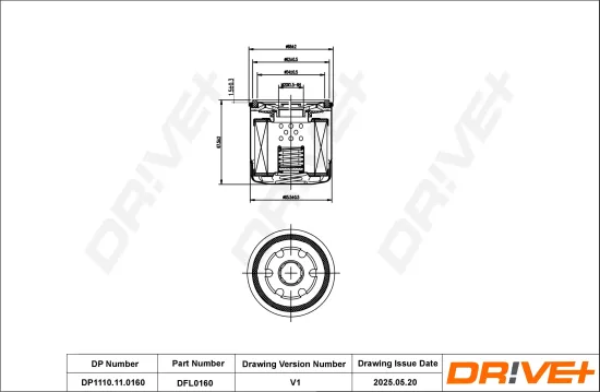Ölfilter Dr!ve+ DP1110.11.0160 Bild Ölfilter Dr!ve+ DP1110.11.0160