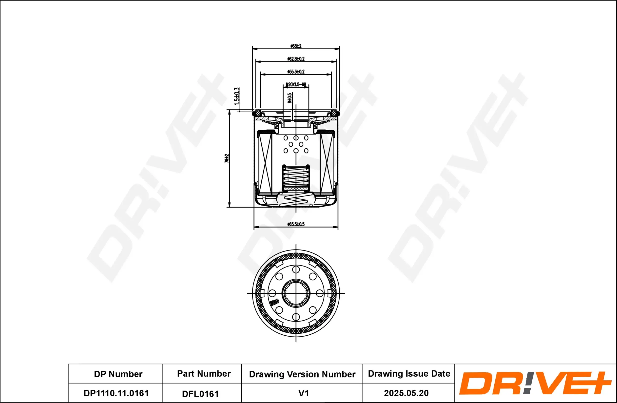 Ölfilter Dr!ve+ DP1110.11.0161