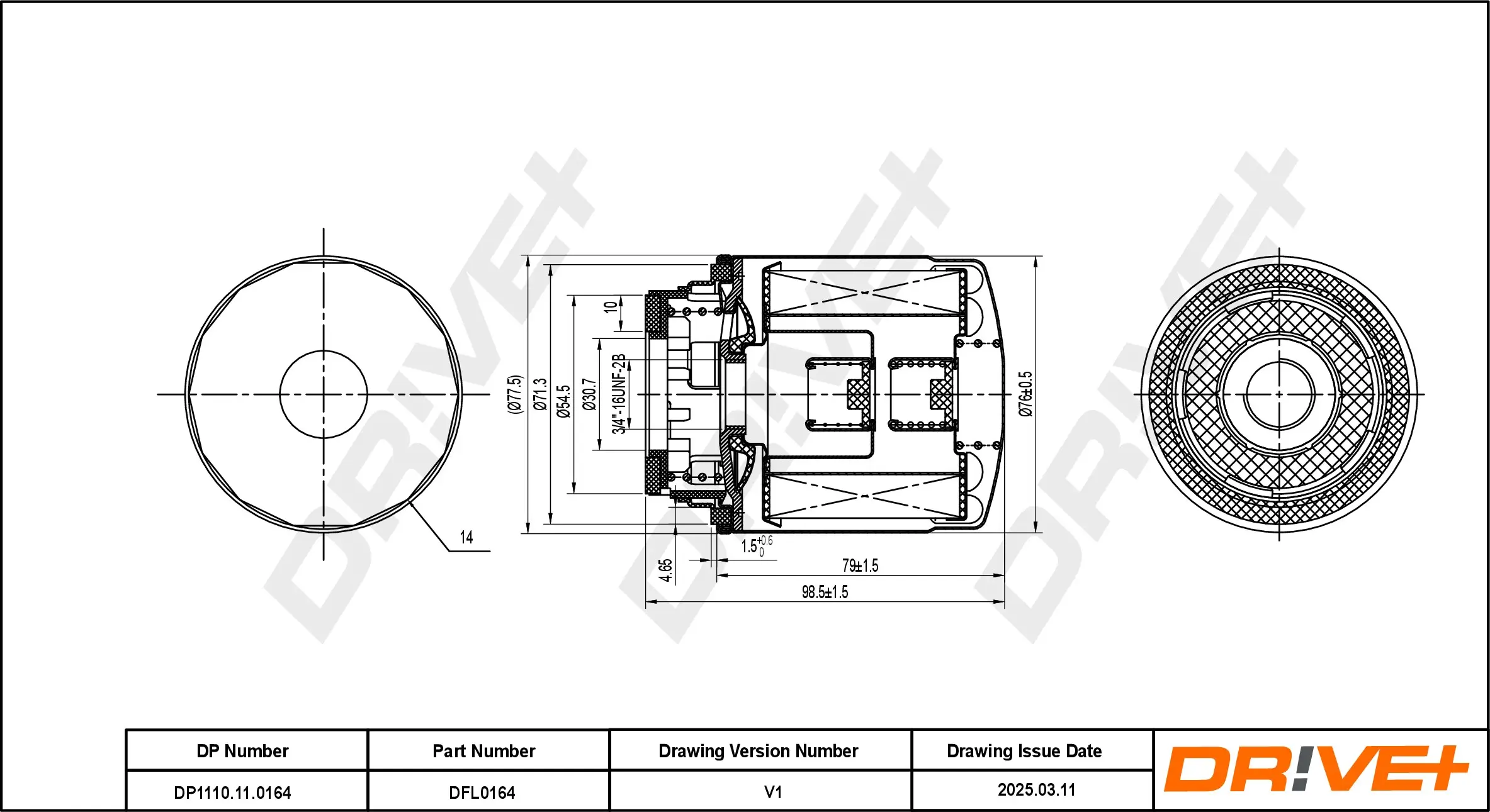 Ölfilter Dr!ve+ DP1110.11.0164