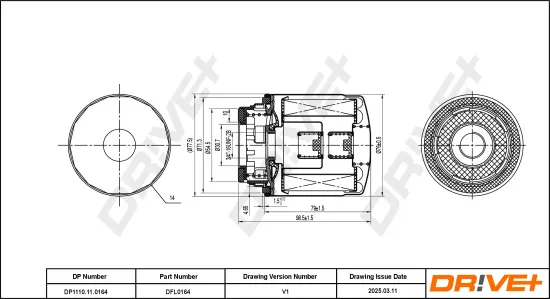 Ölfilter Dr!ve+ DP1110.11.0164 Bild Ölfilter Dr!ve+ DP1110.11.0164