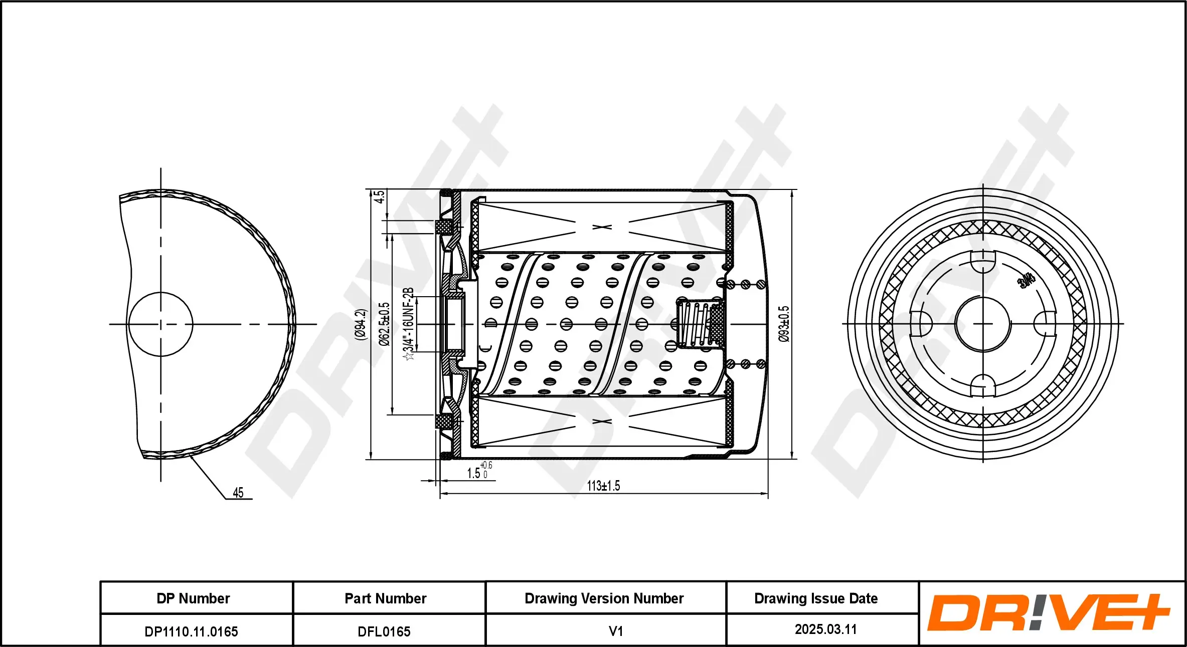 Ölfilter Dr!ve+ DP1110.11.0165