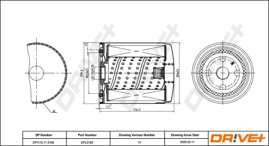 Ölfilter Dr!ve+ DP1110.11.0165 Bild Ölfilter Dr!ve+ DP1110.11.0165