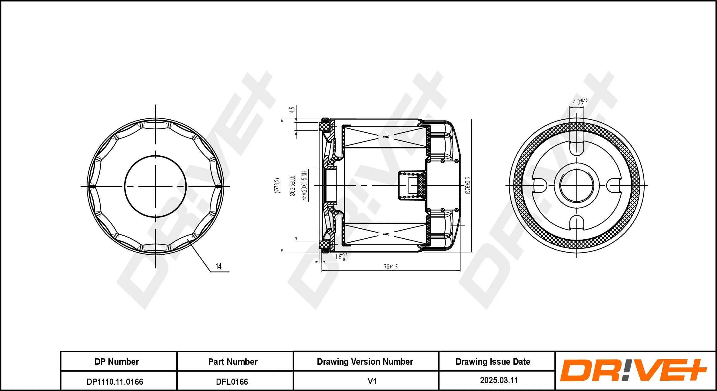 Ölfilter Dr!ve+ DP1110.11.0166