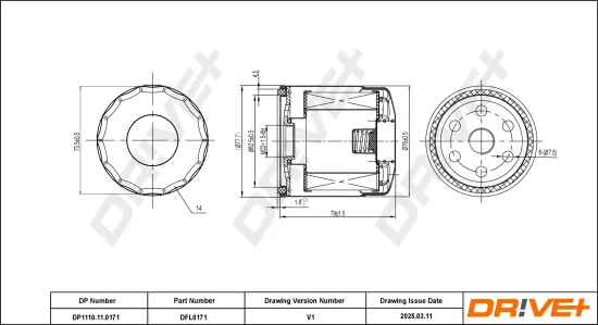 Ölfilter Dr!ve+ DP1110.11.0171 Bild Ölfilter Dr!ve+ DP1110.11.0171