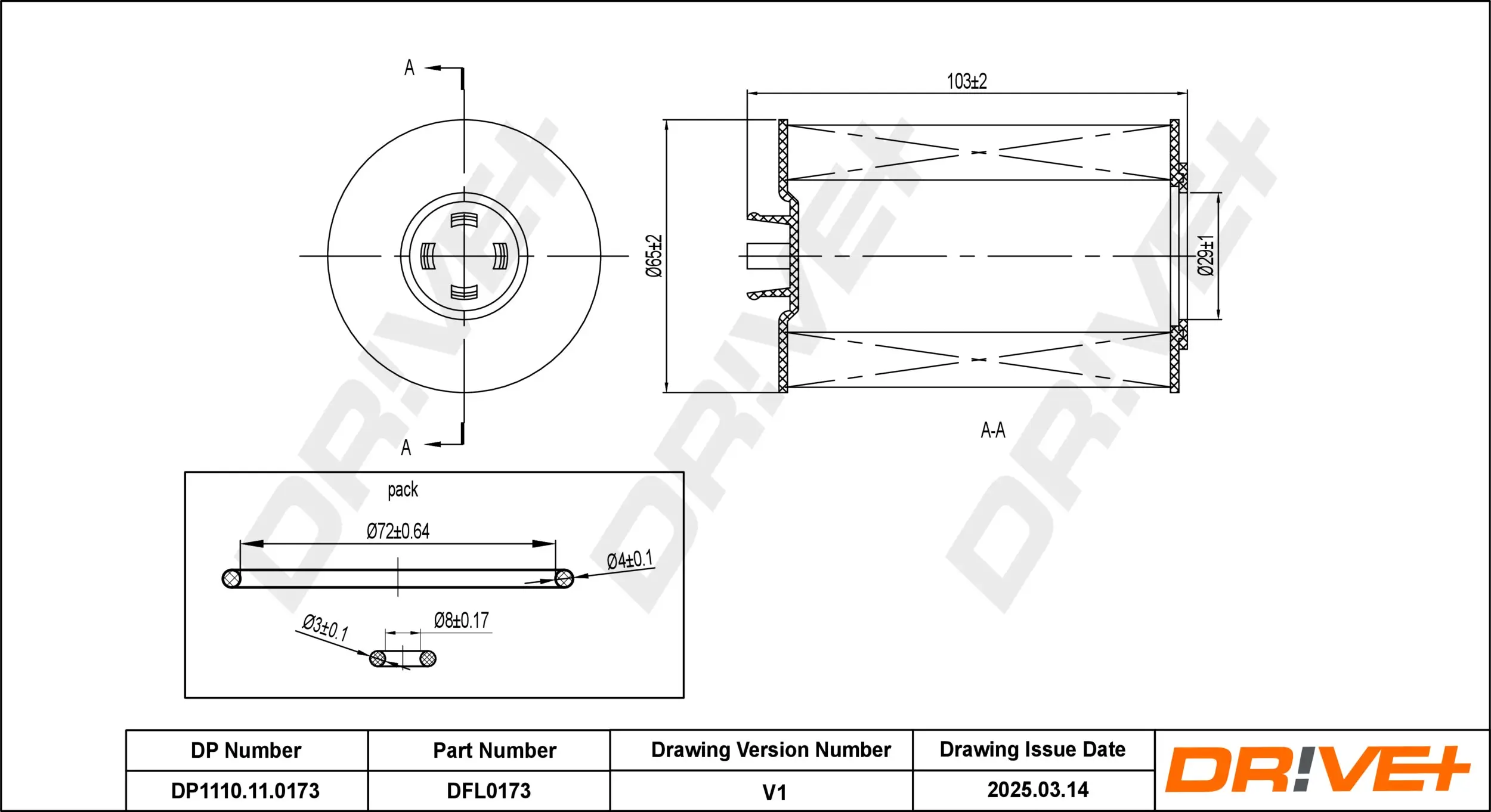 Ölfilter Dr!ve+ DP1110.11.0173
