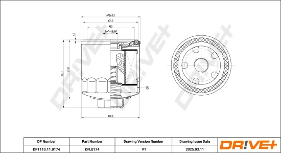Ölfilter Dr!ve+ DP1110.11.0174 Bild Ölfilter Dr!ve+ DP1110.11.0174