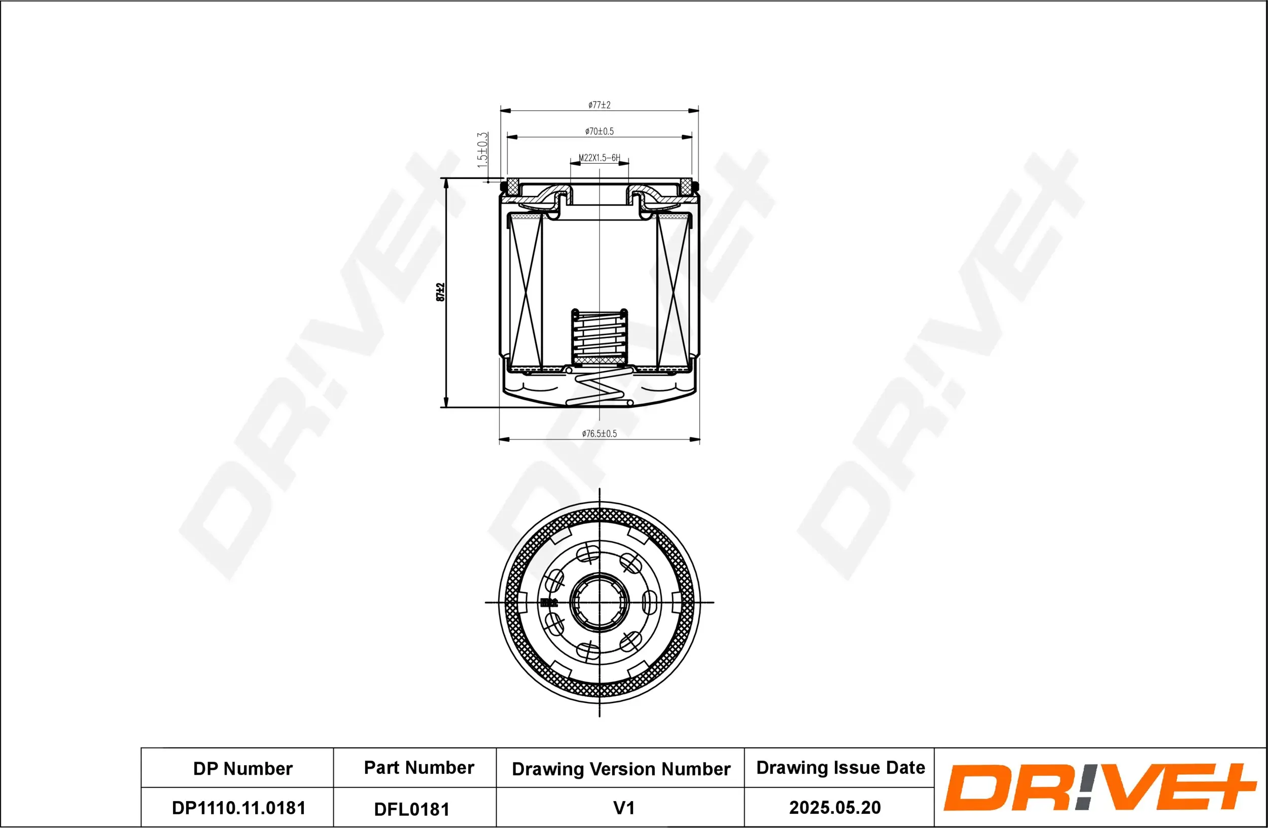Ölfilter Dr!ve+ DP1110.11.0181