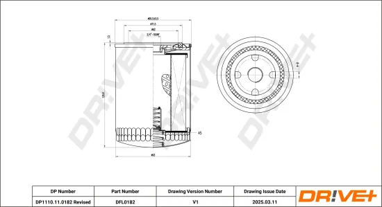 Ölfilter Dr!ve+ DP1110.11.0182 Bild Ölfilter Dr!ve+ DP1110.11.0182