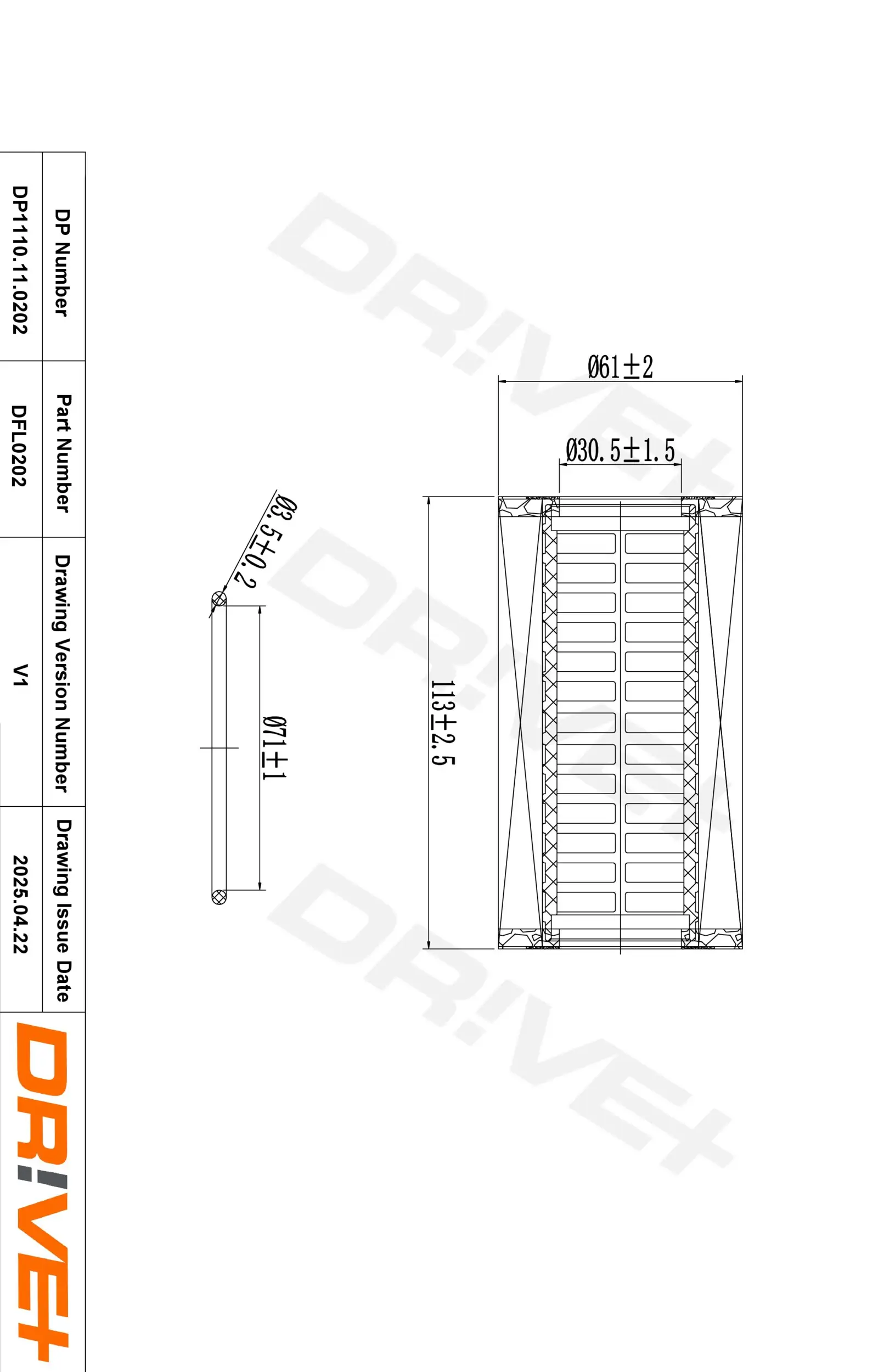 Ölfilter Dr!ve+ DP1110.11.0202