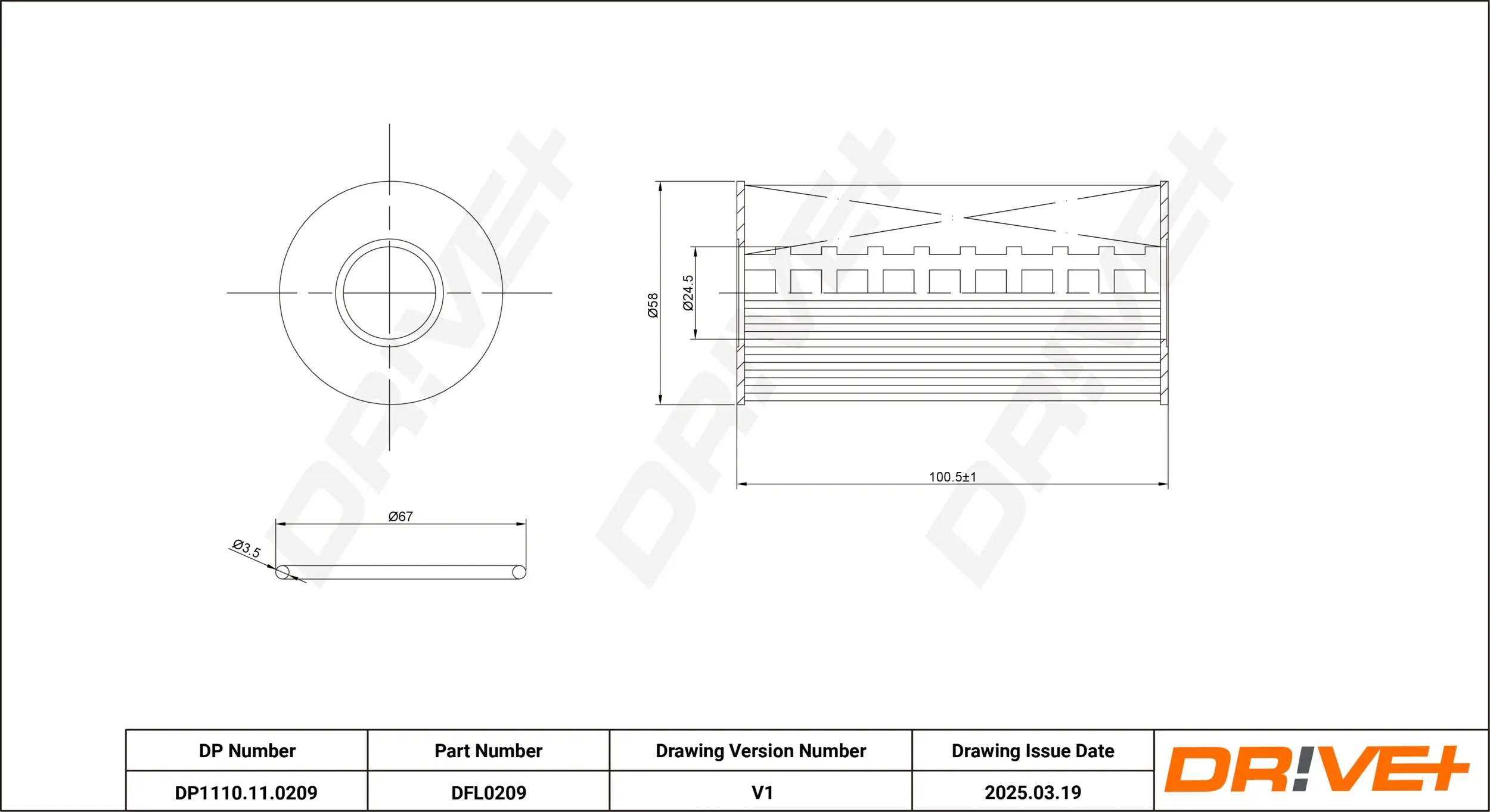 Ölfilter Dr!ve+ DP1110.11.0209