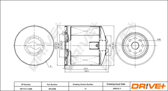 Ölfilter Dr!ve+ DP1110.11.0258 Bild Ölfilter Dr!ve+ DP1110.11.0258