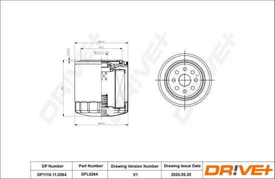 Ölfilter Dr!ve+ DP1110.11.0264 Bild Ölfilter Dr!ve+ DP1110.11.0264