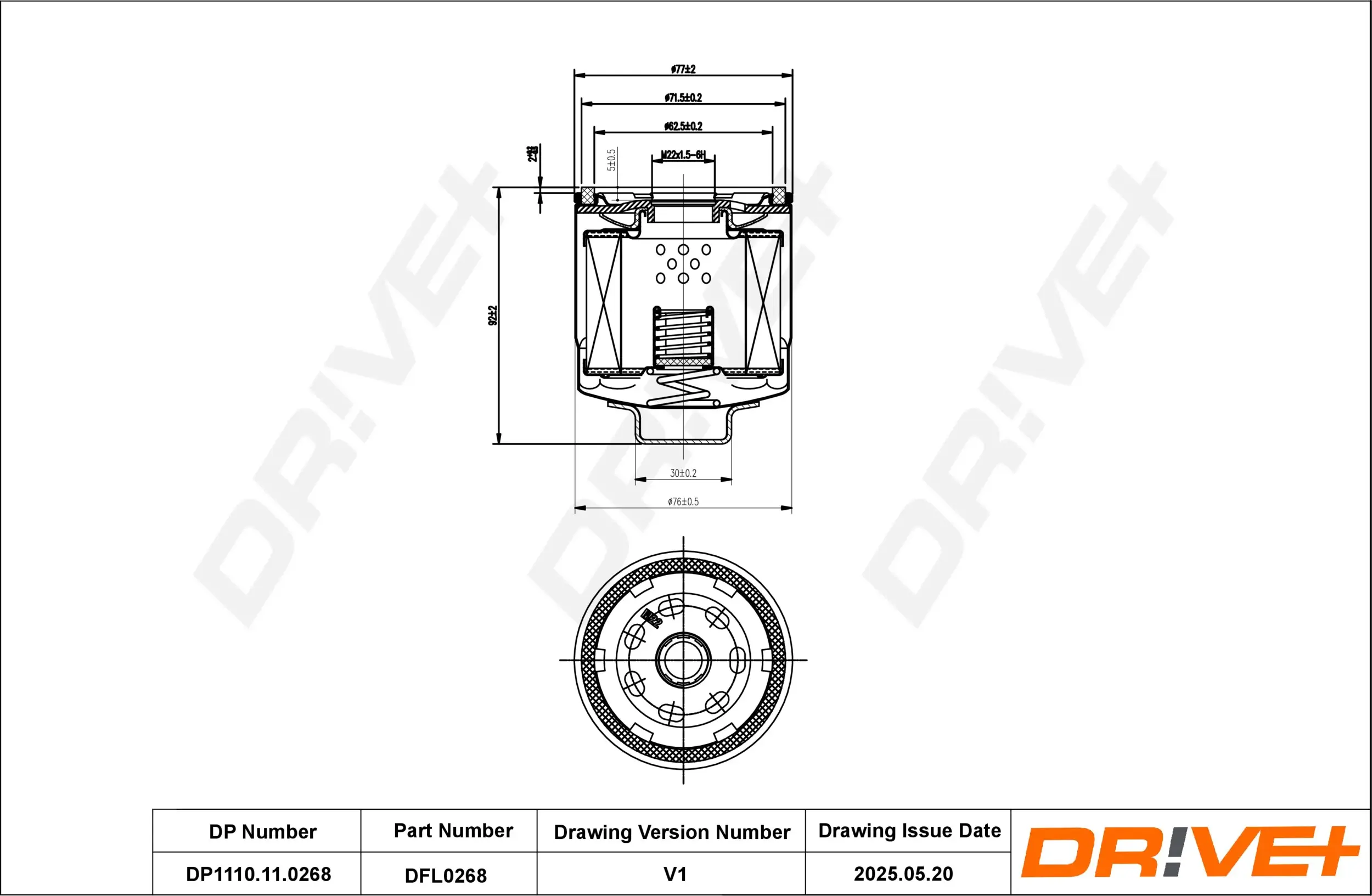 Ölfilter Dr!ve+ DP1110.11.0268