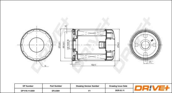 Ölfilter Dr!ve+ DP1110.11.0269 Bild Ölfilter Dr!ve+ DP1110.11.0269