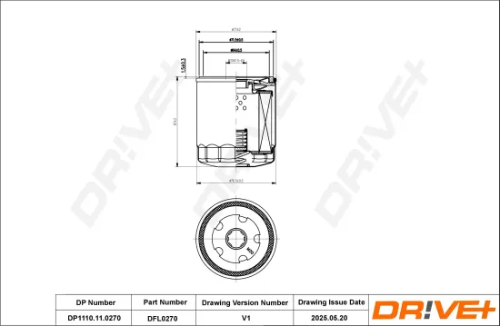 Ölfilter Dr!ve+ DP1110.11.0270 Bild Ölfilter Dr!ve+ DP1110.11.0270