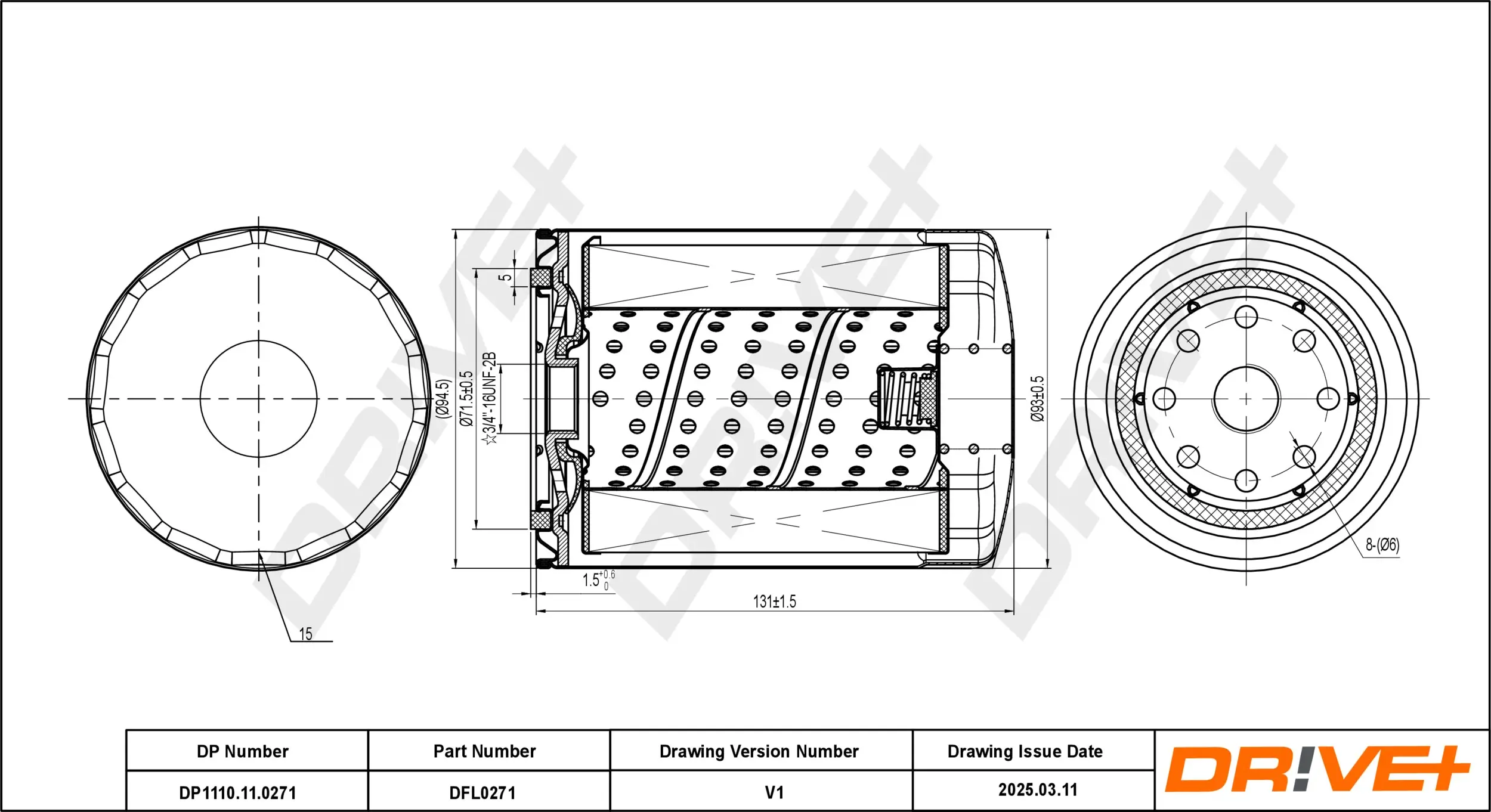 Ölfilter Dr!ve+ DP1110.11.0271