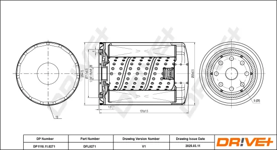 Ölfilter Dr!ve+ DP1110.11.0271 Bild Ölfilter Dr!ve+ DP1110.11.0271