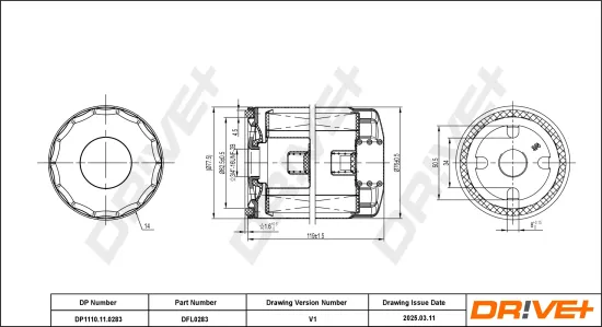 Ölfilter Dr!ve+ DP1110.11.0283 Bild Ölfilter Dr!ve+ DP1110.11.0283
