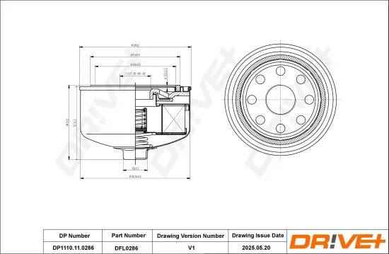 Ölfilter Dr!ve+ DP1110.11.0286 Bild Ölfilter Dr!ve+ DP1110.11.0286