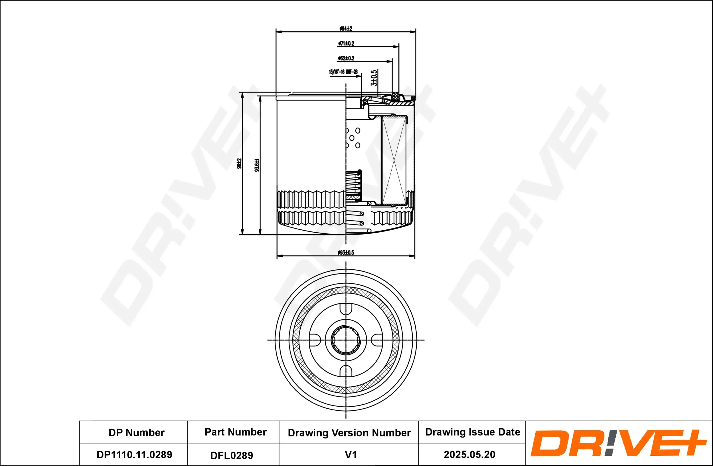 Ölfilter Dr!ve+ DP1110.11.0289