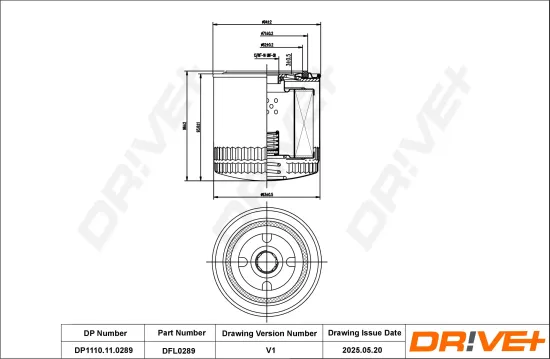 Ölfilter Dr!ve+ DP1110.11.0289 Bild Ölfilter Dr!ve+ DP1110.11.0289