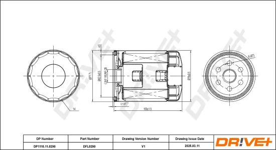 Ölfilter Dr!ve+ DP1110.11.0290 Bild Ölfilter Dr!ve+ DP1110.11.0290