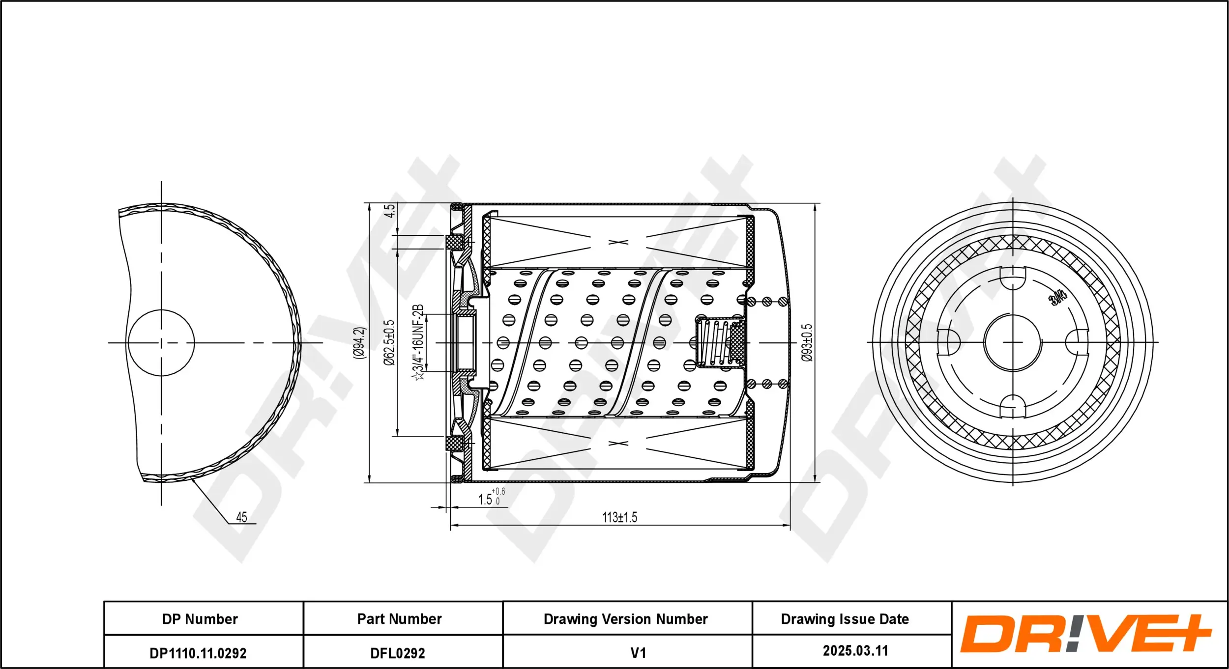 Ölfilter Dr!ve+ DP1110.11.0292