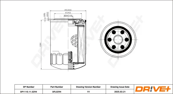 Ölfilter Dr!ve+ DP1110.11.0294 Bild Ölfilter Dr!ve+ DP1110.11.0294