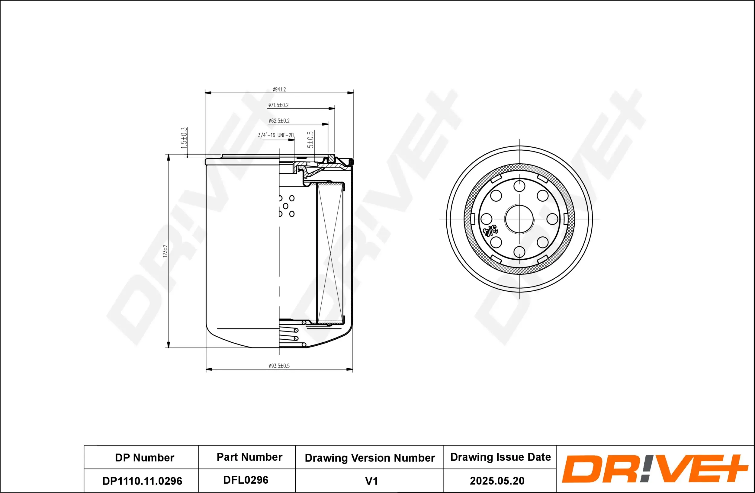 Ölfilter Dr!ve+ DP1110.11.0296