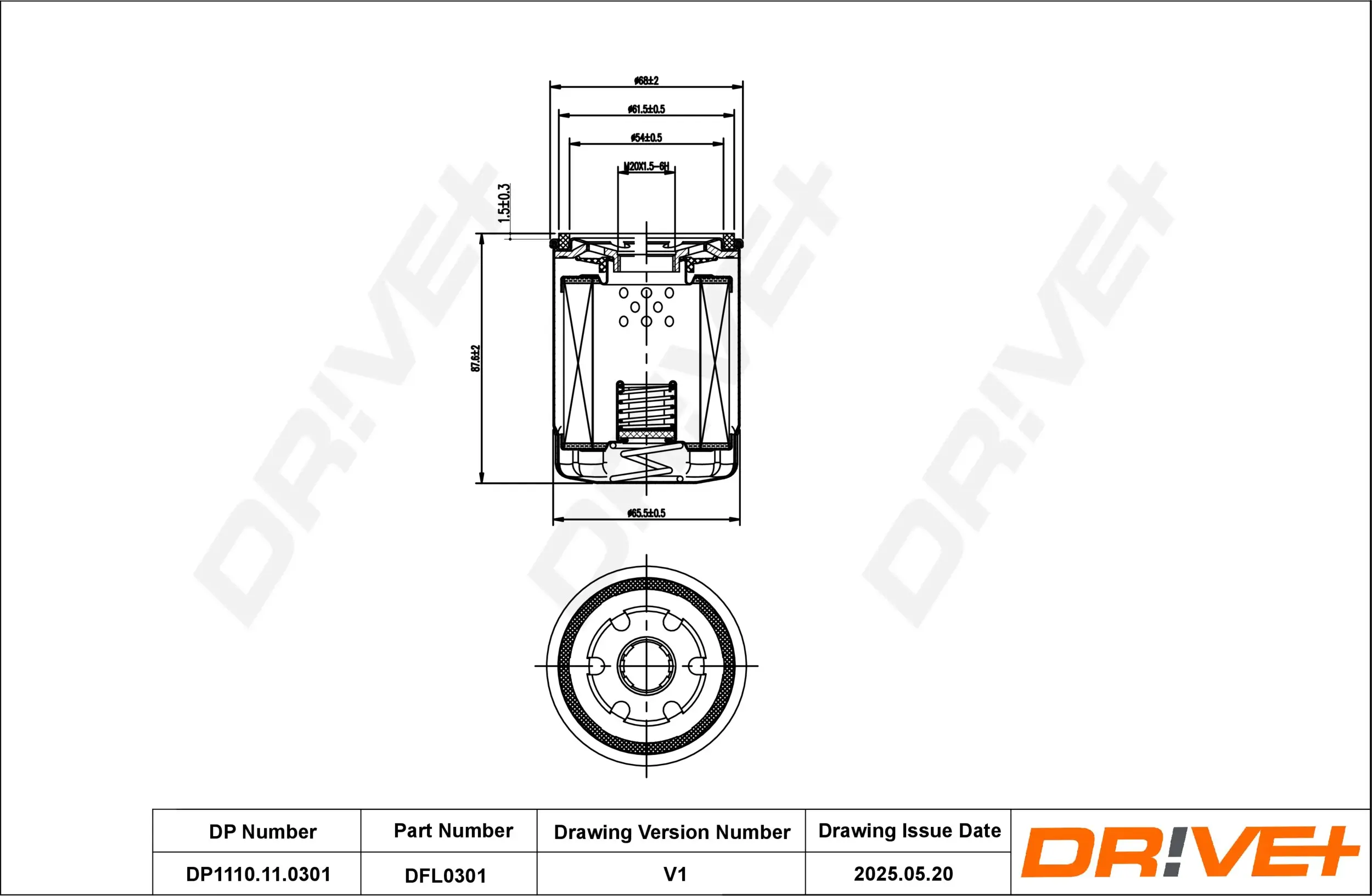 Ölfilter Dr!ve+ DP1110.11.0301