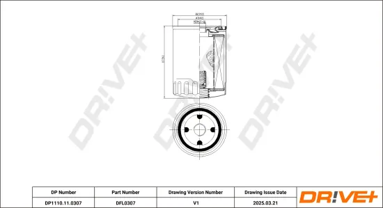 Ölfilter Dr!ve+ DP1110.11.0307 Bild Ölfilter Dr!ve+ DP1110.11.0307