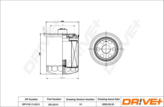 Ölfilter Dr!ve+ DP1110.11.0313 Bild Ölfilter Dr!ve+ DP1110.11.0313