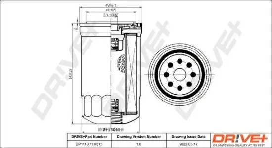 Ölfilter DR!VE+ DP1110.11.0315 Bild Ölfilter DR!VE+ DP1110.11.0315