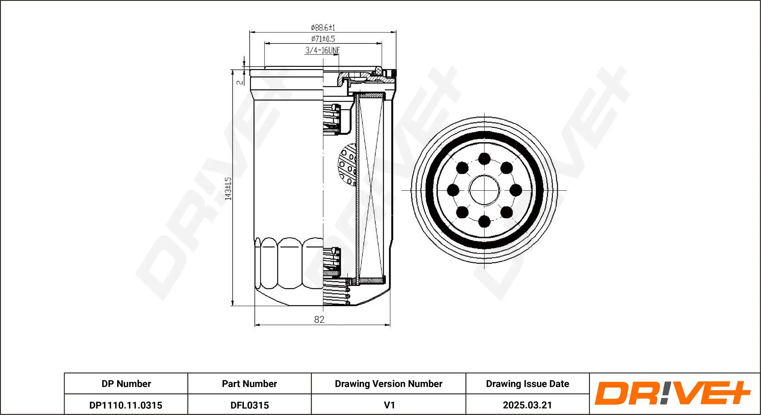 Ölfilter Dr!ve+ DP1110.11.0315
