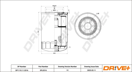 Ölfilter Dr!ve+ DP1110.11.0316 Bild Ölfilter Dr!ve+ DP1110.11.0316
