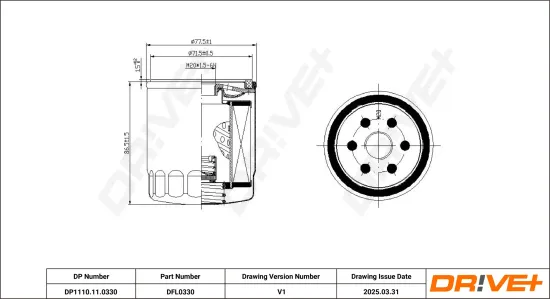 Ölfilter Dr!ve+ DP1110.11.0330 Bild Ölfilter Dr!ve+ DP1110.11.0330