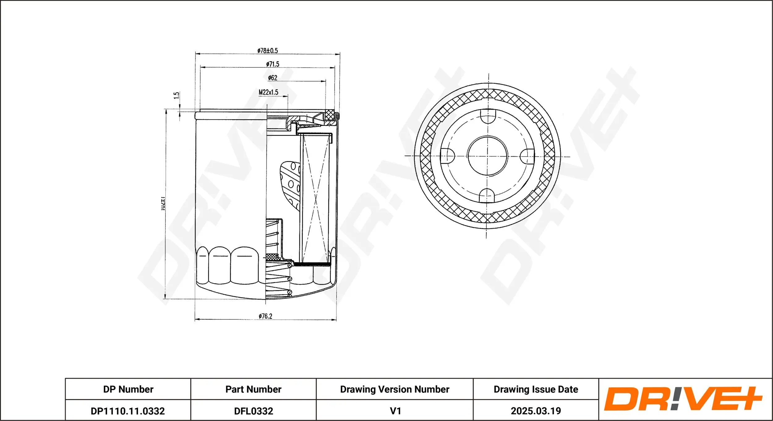 Ölfilter Dr!ve+ DP1110.11.0332