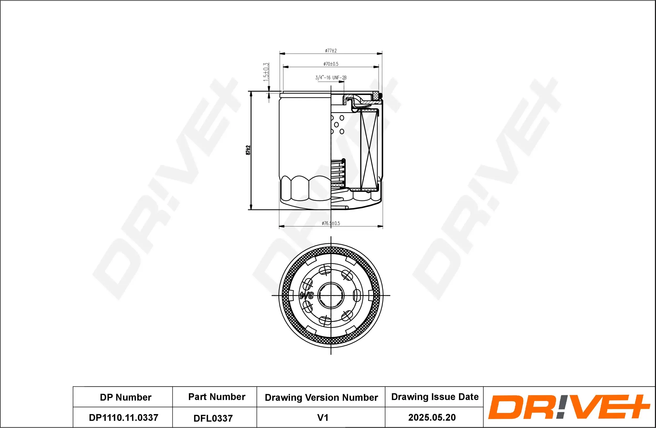 Ölfilter Dr!ve+ DP1110.11.0337